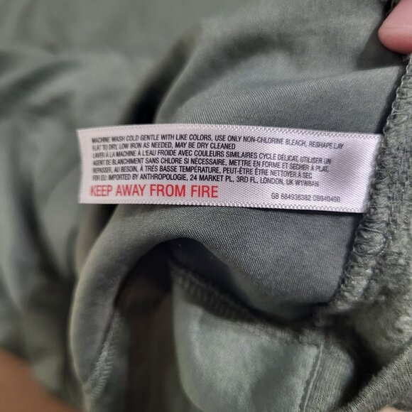 saturday sunday by Anthropologie Small Womens Dress Green Cowl Neck 3/4 Sleeve - Picture 9 of 10